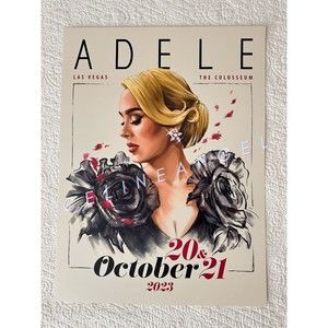 Official Weekends with Adele 10/20–10/21/23 Show Poster Las Vegas Residency